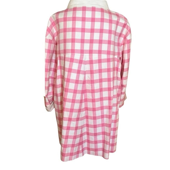Courreges A-Line Swing Jacket Pink White Plaid Check Cotton 50s Women’s Size 4 - Picture 2 of 9